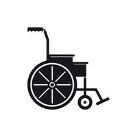 Wheelchair icon, simple style vector