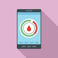 Menstrual mobile calendar icon, flat style vector