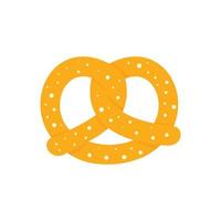 Soft pretzel icon, flat style vector