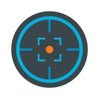 Modern gun target icon, flat style vector