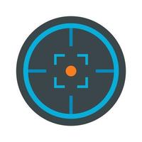 Modern gun target icon, flat style vector