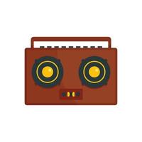 icono de boombox, estilo plano vector