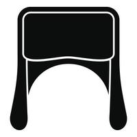 Flaps winter hat icon, simple style vector