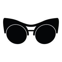 Black eyeglasses icon, simple style. vector