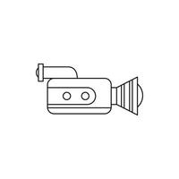 Video camcorder with video cassette icon vector