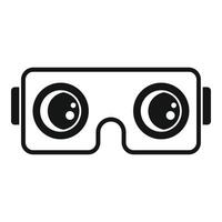 Vr game goggles icon, simple style vector