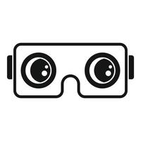 icono de gafas de juego vr, estilo simple vector