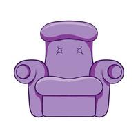 Easy armchair icon, cartoon style vector