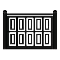 Concrete fence icon, simple style. vector