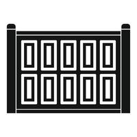 Concrete fence icon, simple style. vector