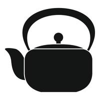 Chinese teapot icon, simple style vector