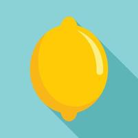 Fresh lemon icon, flat style vector