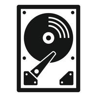 Server hard disk icon, simple style vector