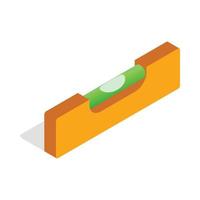 Level measurement icon, isometric 3d style vector