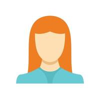 New woman avatar icon vector flat