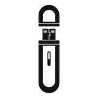 Usb flash drive icon, simple style vector