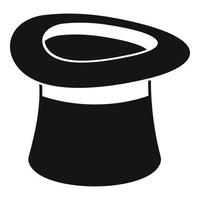 icono de sombrero invertido, estilo simple. vector