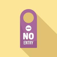 No entry room tag icon, flat style vector