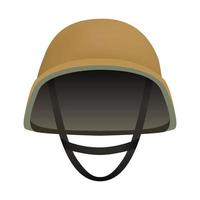 Front of desert helmet mockup, realistic style vector