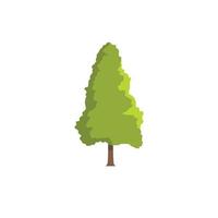 icono de árbol de tejo, estilo plano vector