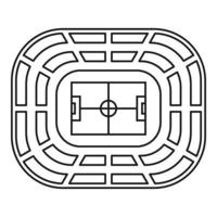 Top view stadium icon, outline style vector
