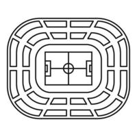 Top view stadium icon, outline style vector