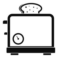 Timer toaster icon, simple style vector