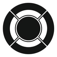 Circle graph icon vector simple