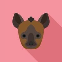 Bat head icon, flat style vector