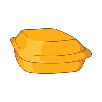 Food container icon, cartoon style