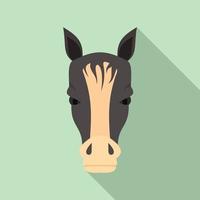 icono de cabeza de caballo, estilo plano vector