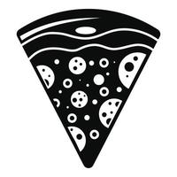 icono de pizza de rebanada fresca, estilo simple vector