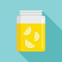 icono de tarro de limonada, estilo plano vector