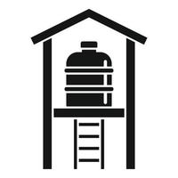 Water reserve barrel icon, simple style vector