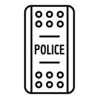 Police shield icon, outline style vector