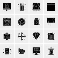 16 Universal Business Icons Vector Creative Icon Illustration to use in web and Mobile Related project