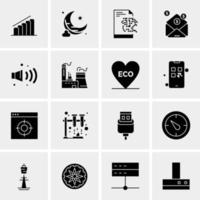 16 Universal Business Icons Vector Creative Icon Illustration to use in web and Mobile Related project