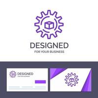 Creative Business Card and Logo template Automated Data Solution Science Vector Illustration