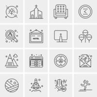 16 Universal Business Icons Vector Creative Icon Illustration to use in web and Mobile Related project