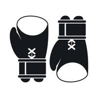 Boxing gloves icon, simple style vector