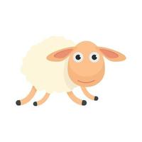 Running sheep icon, flat style vector