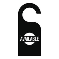 Available hanger tag icon, simple style vector