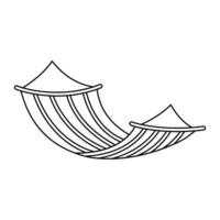 Hammock icon, outline style vector