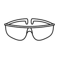 Chemical protect glasses icon, outline style vector