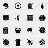 16 iconos de negocios universales vector ilustración de icono creativo para usar en proyectos relacionados con la web y dispositivos móviles