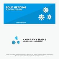 Configuration Gears Preferences Service SOlid Icon Website Banner and Business Logo Template vector