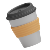 ilustração de xícara de café de bebida de renderização 3D png