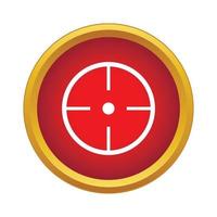 Aim icon, simple style vector