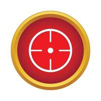 Aim icon, simple style vector