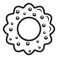 Star cake icon, simple style vector